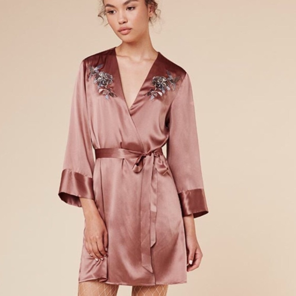 Reformation Caro dress in Praline